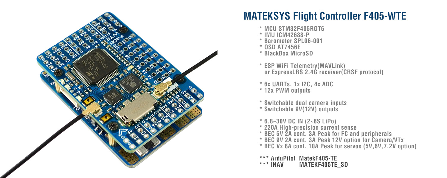 Matek Mateksys 비행 컨트롤러 F405-wt - Mateksys Flight Controller F405 Wte 리뷰 및 가격